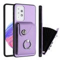 For Samsung Galaxy A33 5G Organ Card Bag Ring Holder PU Phone Case(Purple)