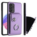 For Samsung Galaxy A53 5G Organ Card Bag Ring Holder PU Phone Case(Purple)