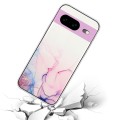 For Google Pixel 8 Hollow Marble Pattern TPU Phone Case(Pink)