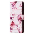 For Samsung Galaxy S24+ 5G Marble Bronzing Stitching Leather Phone Case(Rose Gold)