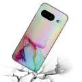 For Google Pixel 8 Laser Marble Pattern Clear TPU Phone Protective Case(Green)