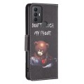 For TCL 305 / 306 / 30 SE Colored Drawing Pattern Leather Phone Case(Bear)