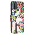 For TCL 305 / 306 / 30 SE Colored Drawing Pattern Leather Phone Case(Tree Life)
