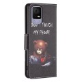 For TCL 405 Colored Drawing Pattern Leather Phone Case(Bear)