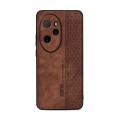 For Honor 100 Pro AZNS 3D Embossed Skin Feel Phone Case(Brown)