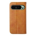 For Google Pixel 9 Cubic Grid Calf Texture Magnetic Leather Phone Case(Yellow)
