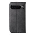 For Google Pixel 9 Pro Cubic Grid Calf Texture Magnetic Leather Phone Case(Black)