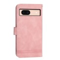 For Google Pixel 8a Dierfeng Dream Line TPU + PU Leather Phone Case(Pink)