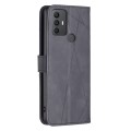 For TCL 305 / 306 / 30 SE Magnetic Buckle Rhombus Texture Leather Phone Case(Black)
