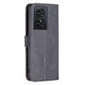 For TCL 50 SE Magnetic Buckle Rhombus Texture Leather Phone Case(Black)