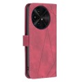 For TCL 50 XE/50 XL 5G Magnetic Buckle Rhombus Texture Leather Phone Case(Red)