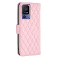 For TCL 40 SE Diamond Lattice Wallet Flip Leather Phone Case(Pink)