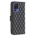 For TCL 40 SE Diamond Lattice Wallet Flip Leather Phone Case(Black)