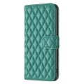 For TCL 405 Diamond Lattice Wallet Flip Leather Phone Case(Green)