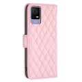 For TCL 405 Diamond Lattice Wallet Flip Leather Phone Case(Pink)