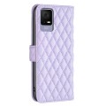 For TCL 405 Diamond Lattice Wallet Flip Leather Phone Case(Purple)