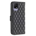 For TCL 405 Diamond Lattice Wallet Flip Leather Phone Case(Black)