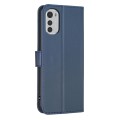 For Motorola Moto E32 4G Four-leaf Embossed Leather Phone Case(Blue)