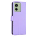 For Motorola Edge 40 5G Four-leaf Embossed Leather Phone Case(Purple)