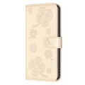 For Motorola Edge 40 5G Four-leaf Embossed Leather Phone Case(Gold)