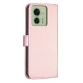 For Motorola Edge 40 5G Four-leaf Embossed Leather Phone Case(Pink)