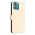 For Motorola Edge 40 Neo Four-leaf Embossed Leather Phone Case(Gold)