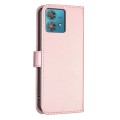 For Motorola Edge 40 Neo Four-leaf Embossed Leather Phone Case(Pink)