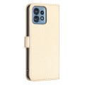 For Motorola Edge 40 Pro 5G / X40 / X40 Pro Four-leaf Embossed Leather Phone Case(Gold)