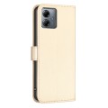 For Motorola Moto G14 4G Four-leaf Embossed Leather Phone Case(Gold)