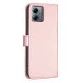 For Motorola Moto G14 4G Four-leaf Embossed Leather Phone Case(Pink)