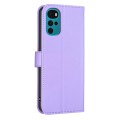 For Motorola Moto G22 Four-leaf Embossed Leather Phone Case(Purple)