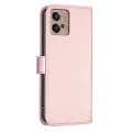 For Motorola Moto G32 4G Four-leaf Embossed Leather Phone Case(Pink)