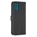 For Motorola Moto G42 Four-leaf Embossed Leather Phone Case(Black)