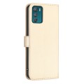 For Motorola Moto G42 Four-leaf Embossed Leather Phone Case(Gold)