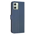 For Motorola Moto G54 5G EU Edition Four-leaf Embossed Leather Phone Case(Blue)