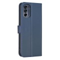 For Motorola Moto G62 Four-leaf Embossed Leather Phone Case(Blue)