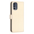 For Motorola Moto G62 Four-leaf Embossed Leather Phone Case(Gold)
