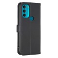 For Motorola Moto G71 Four-leaf Embossed Leather Phone Case(Black)