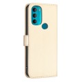 For Motorola Moto G71 Four-leaf Embossed Leather Phone Case(Gold)