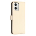 For Motorola Moto G73 5G Four-leaf Embossed Leather Phone Case(Gold)