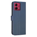 For Motorola Moto G84 Four-leaf Embossed Leather Phone Case(Blue)