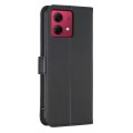 For Motorola Moto G84 Four-leaf Embossed Leather Phone Case(Black)