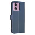 For Motorola Moto G24 Four-leaf Embossed Leather Phone Case(Blue)