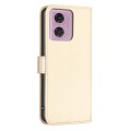 For Motorola Moto G24 Four-leaf Embossed Leather Phone Case(Gold)