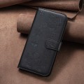 For Motorola Edge 50 Pro 5G Four-leaf Embossed Leather Phone Case(Black)