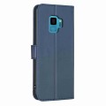 For Samsung Galaxy S9 Four-leaf Embossed Leather Phone Case(Blue)