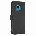 For Samsung Galaxy S9 Four-leaf Embossed Leather Phone Case(Black)