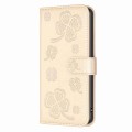 For Samsung Galaxy S9 Four-leaf Embossed Leather Phone Case(Gold)