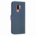 For Samsung Galaxy S9+ Four-leaf Embossed Leather Phone Case(Blue)