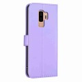 For Samsung Galaxy S9+ Four-leaf Embossed Leather Phone Case(Purple)